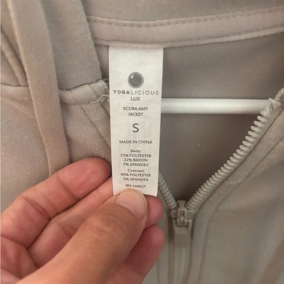 Yogalicious Women's Gray Hoodie Jacket - Picture 3 of 3